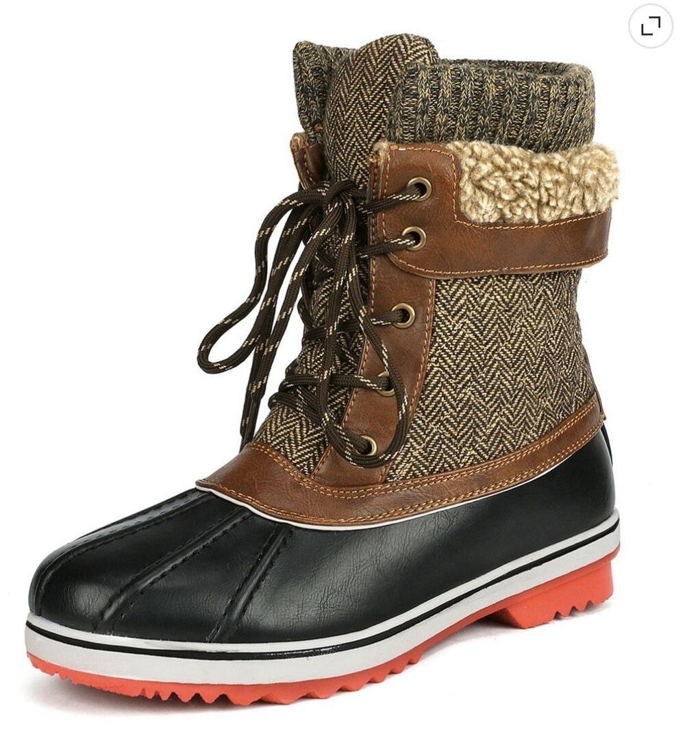 Dream Pairs MONTE-01 Women Mid Calf Snow Boots Waterproof Duck Winter Size 7